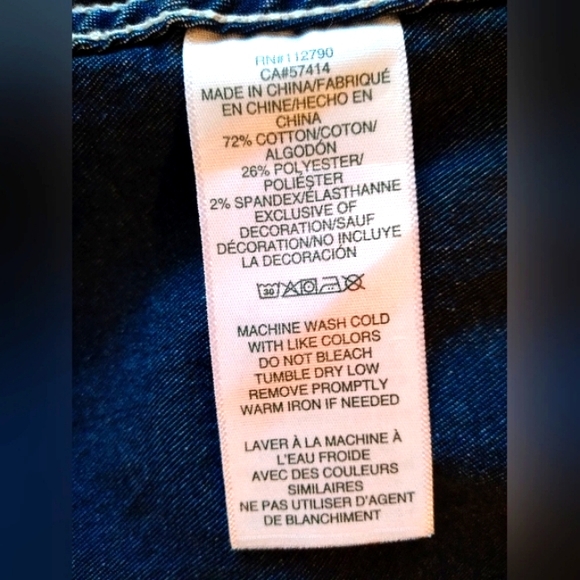 True Religion Pearl Snap Western Denim Shirt - l & xl - Picture 7 of 12